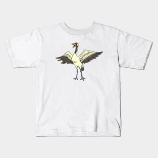 Kawaii crane Kids T-Shirt